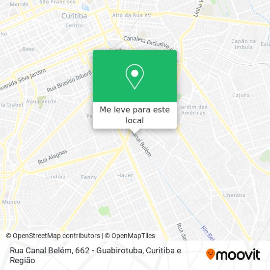 Rua Canal Belém, 662 - Guabirotuba mapa
