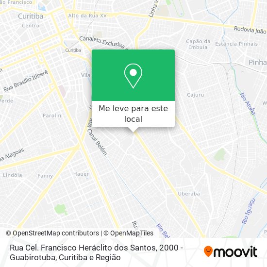 Rua Cel. Francisco Heráclito dos Santos, 2000 - Guabirotuba mapa