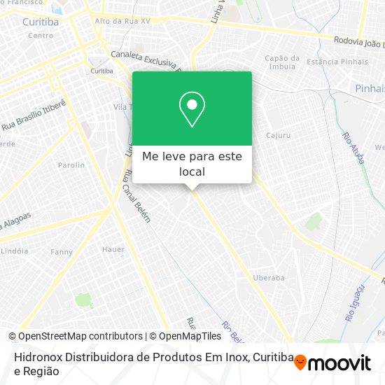 Hidronox Distribuidora de Produtos Em Inox mapa