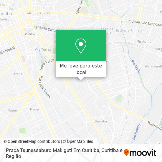 Praça Tsunessaburo Makiguti Em Curitiba mapa