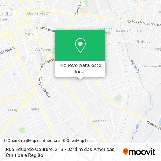 Rua Eduardo Couture, 213 - Jardim das Américas mapa