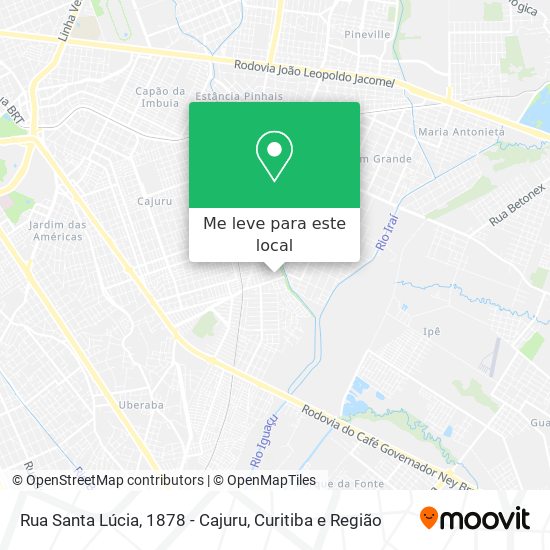 Rua Santa Lúcia, 1878 - Cajuru mapa