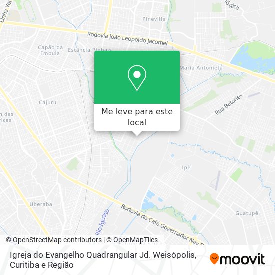Igreja do Evangelho Quadrangular Jd. Weisópolis mapa