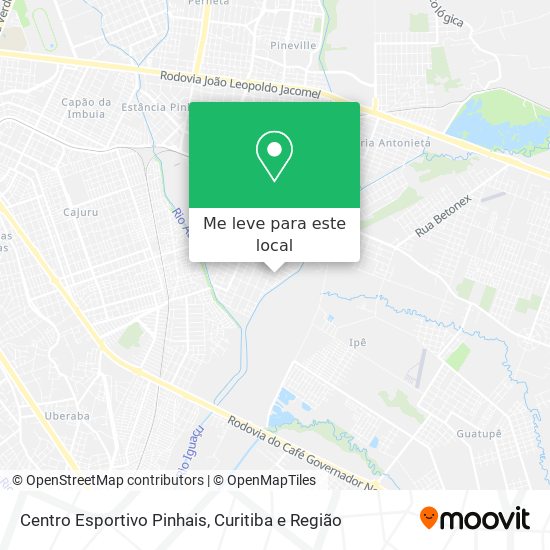 Centro Esportivo Pinhais mapa