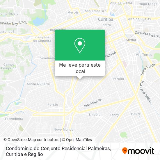 Condominio do Conjunto Residencial Palmeiras mapa