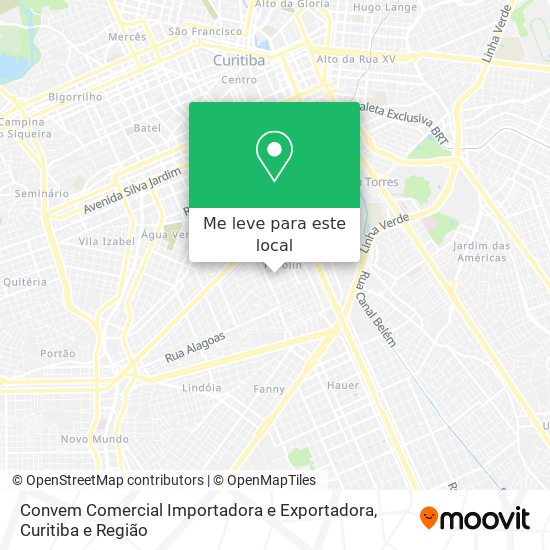 Convem Comercial Importadora e Exportadora mapa