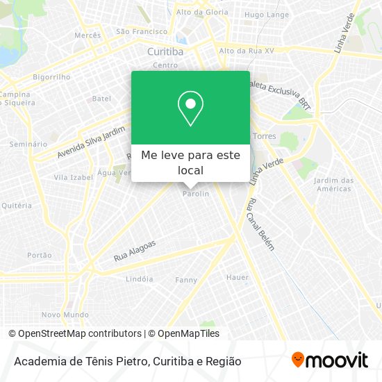 Academia de Tênis Pietro mapa