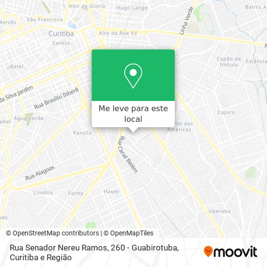 Rua Senador Nereu Ramos, 260 - Guabirotuba mapa