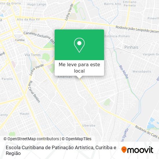 Escola Curitibana de Patinação Artística mapa