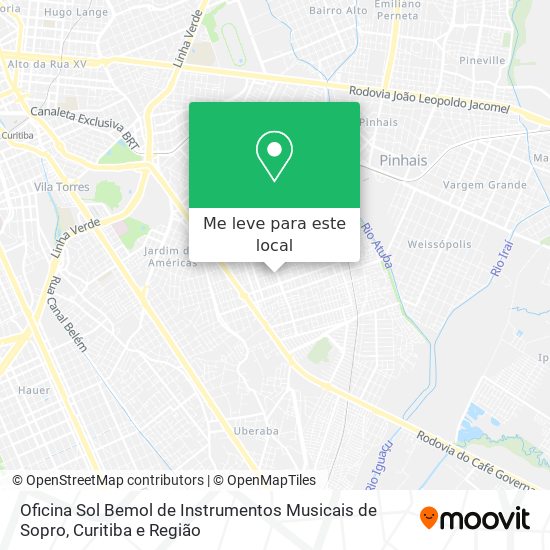 Oficina Sol Bemol de Instrumentos Musicais de Sopro mapa