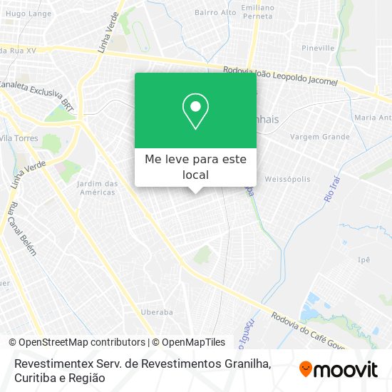 Revestimentex Serv. de Revestimentos Granilha mapa