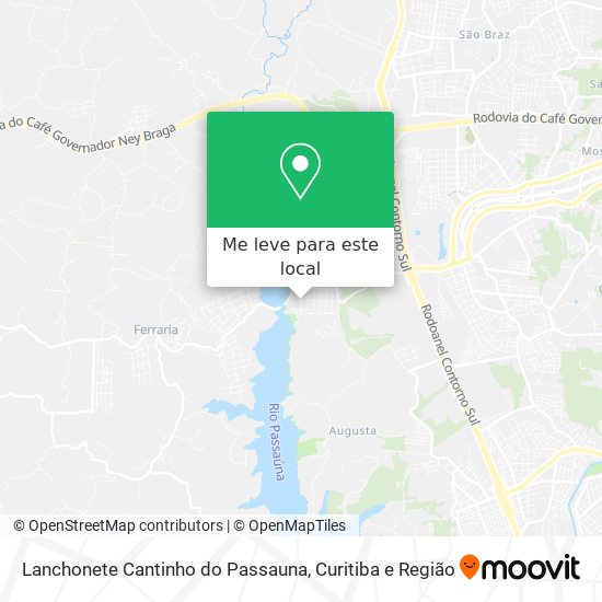Lanchonete Cantinho do Passauna mapa