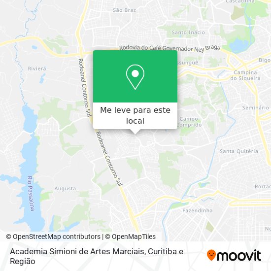 Academia Simioni de Artes Marciais mapa