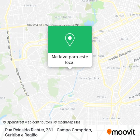 Rua Reinaldo Richter, 231 - Campo Comprido mapa