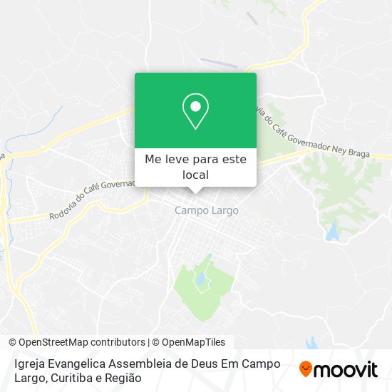 Igreja Evangelica Assembleia de Deus Em Campo Largo mapa