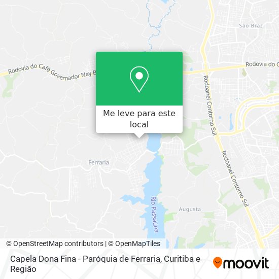 Capela Dona Fina - Paróquia de Ferraria mapa