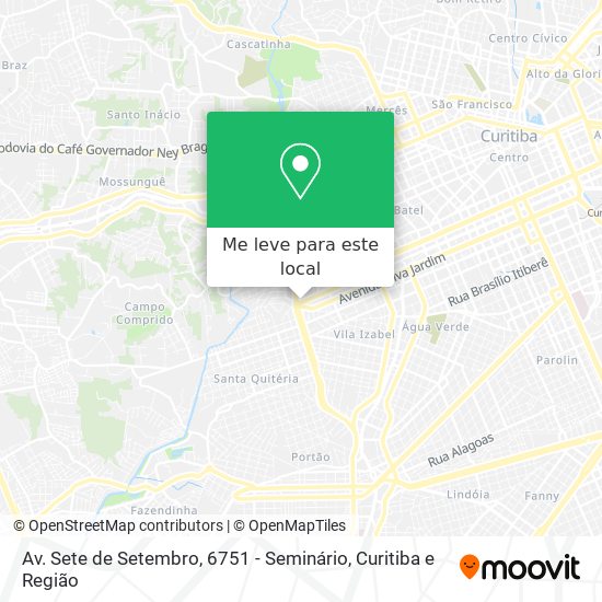 Av. Sete de Setembro, 6751 - Seminário mapa