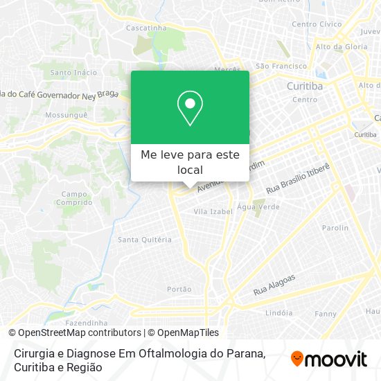 Cirurgia e Diagnose Em Oftalmologia do Parana mapa