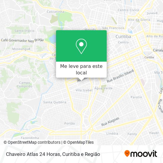 Chaveiro Atlas 24 Horas mapa