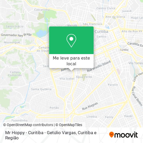 Mr Hoppy - Curitiba - Getúlio Vargas mapa