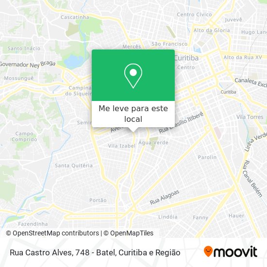 Rua Castro Alves, 748 - Batel mapa