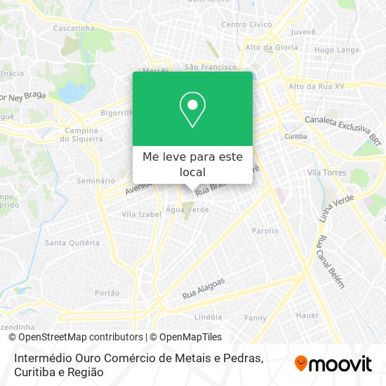 Intermédio Ouro Comércio de Metais e Pedras mapa