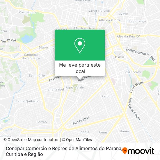 Conepar Comercio e Repres de Alimentos do Parana mapa