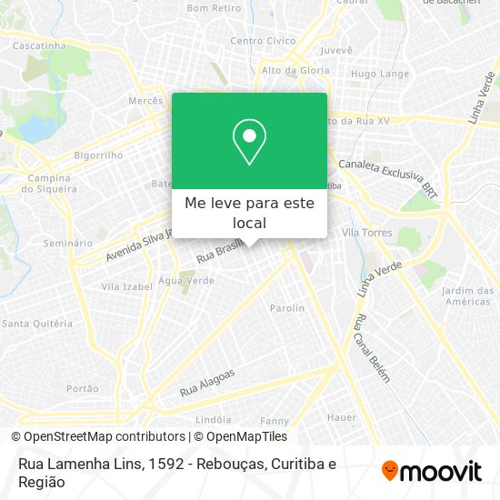 Rua Lamenha Lins, 1592 - Rebouças mapa