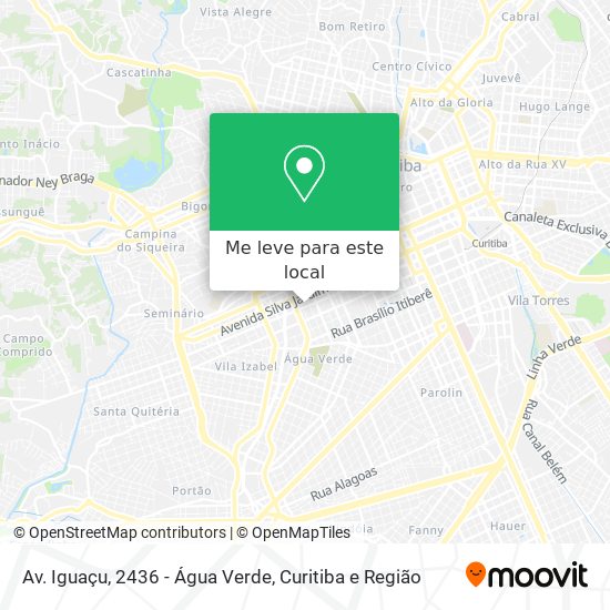 Av. Iguaçu, 2436 - Água Verde mapa