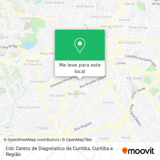 Cdc Centro de Diagnóstico de Curitiba mapa