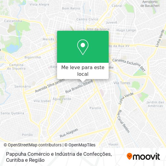 Pappuha Comércio e Indústria de Confecções mapa