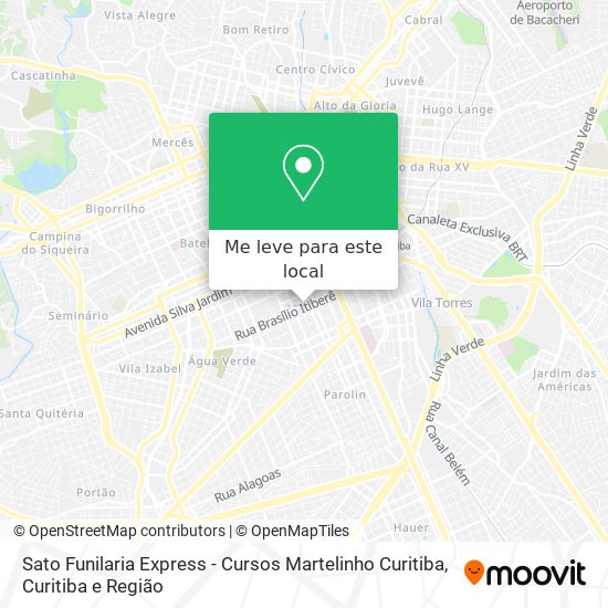 Sato Funilaria Express - Cursos Martelinho Curitiba mapa