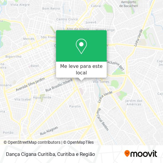 Dança Cigana Curitiba mapa