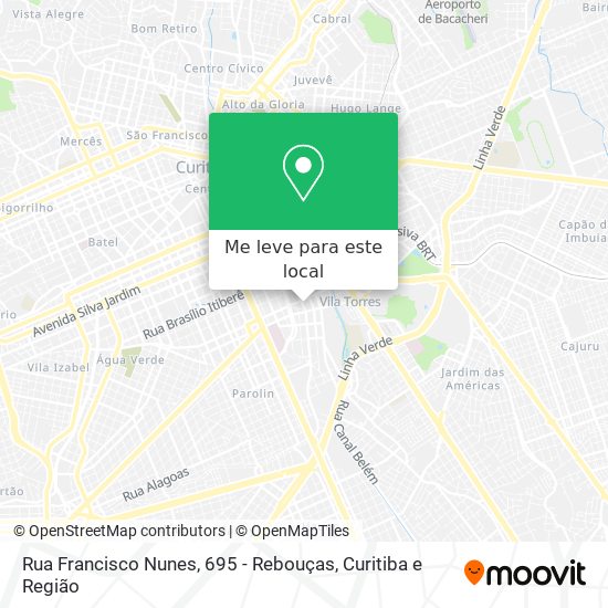 Rua Francisco Nunes, 695 - Rebouças mapa