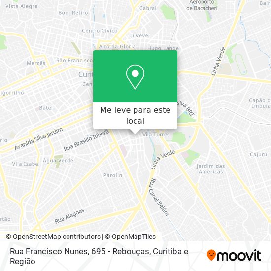 Rua Francisco Nunes, 695 - Rebouças mapa