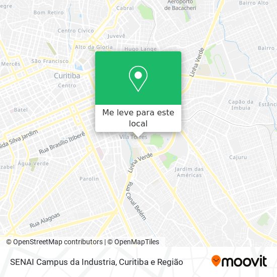 SENAI Campus da Industria mapa