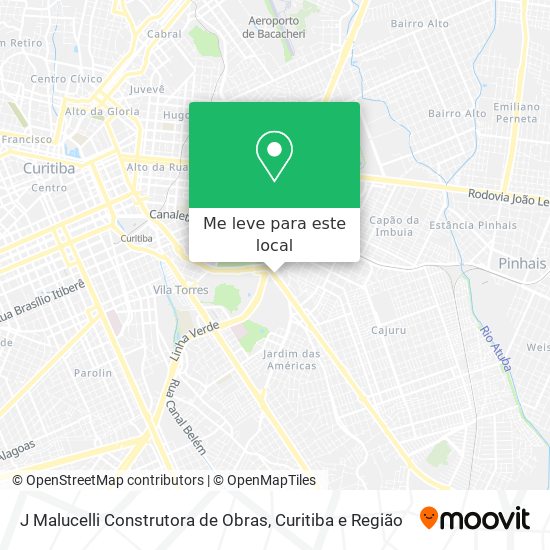 J Malucelli Construtora de Obras mapa