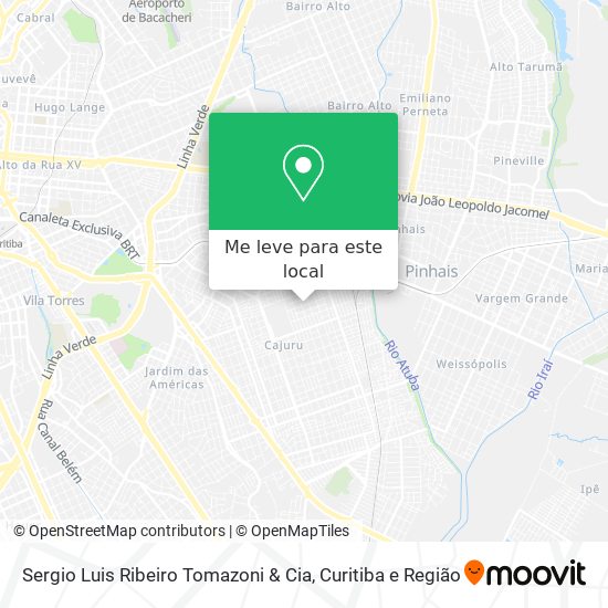 Sergio Luis Ribeiro Tomazoni & Cia mapa