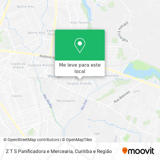 Z T S Panificadora e Mercearia mapa