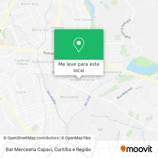 Bar Mercearia Capaci mapa