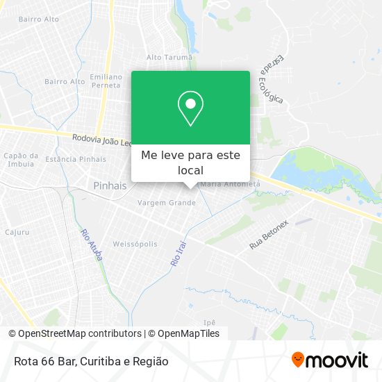 Rota 66 Bar mapa