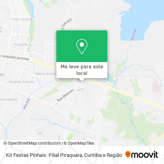 Kit Festas Pinhais -Filial Piraquara mapa