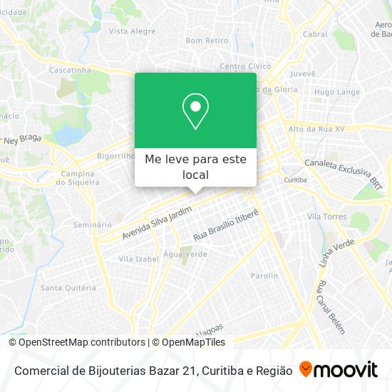 Comercial de Bijouterias Bazar 21 mapa