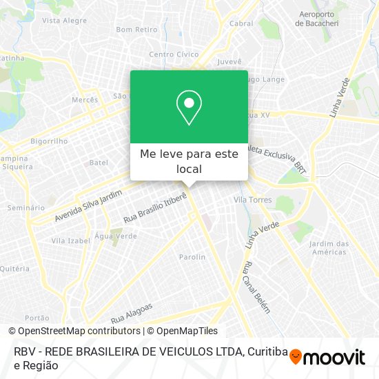 RBV - REDE BRASILEIRA DE VEICULOS LTDA mapa