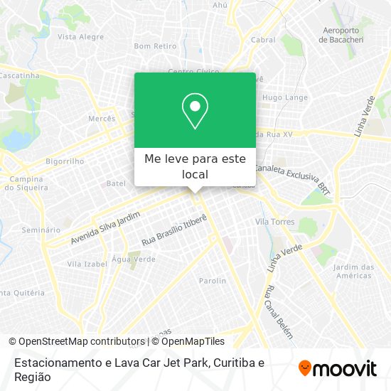 Estacionamento e Lava Car Jet Park mapa