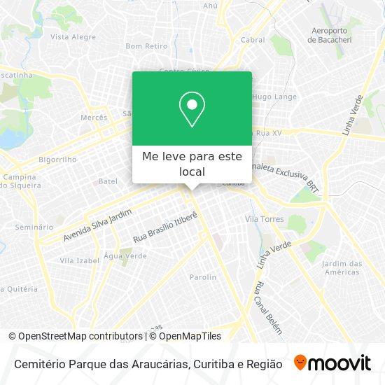 Cemitério Parque das Araucárias mapa