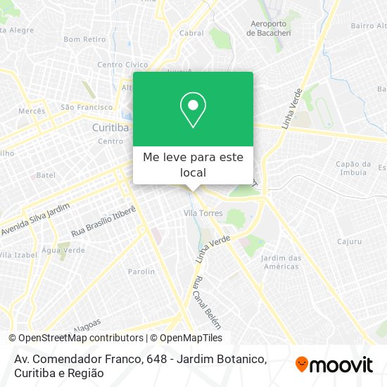 Av. Comendador Franco, 648 - Jardim Botanico mapa
