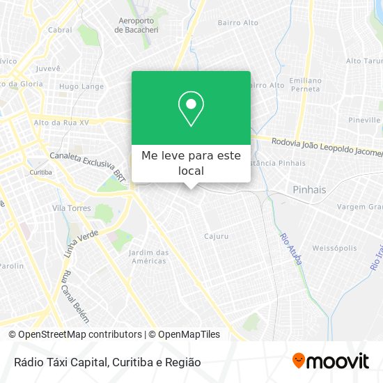 Rádio Táxi Capital mapa