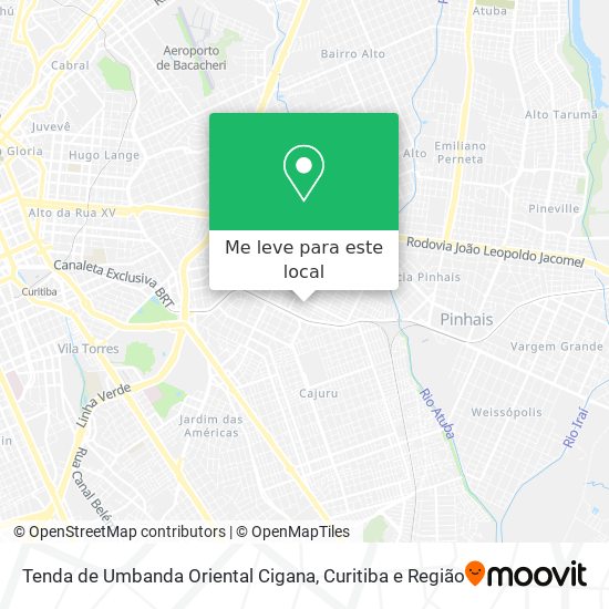 Tenda de Umbanda Oriental Cigana mapa