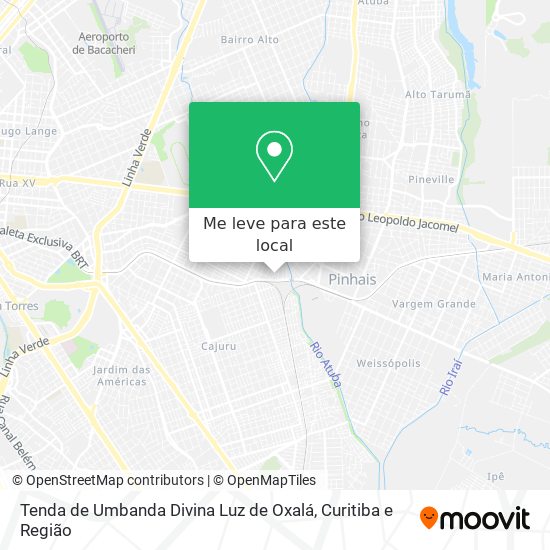 Tenda de Umbanda Divina Luz de Oxalá mapa